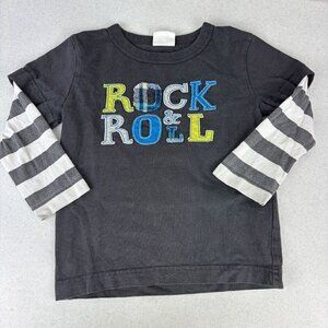 Mini Boden Rock and Roll Applique Layered Long Sleeve Tee 2-3Y